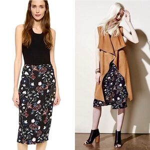A.L.C. Daniels Floral Print Silk Skirt